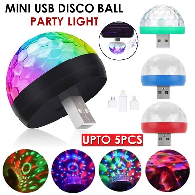 USB Mini Disco Ball Lights LED Stage Lights Party Club DJ Magic Phone Ball Lamp