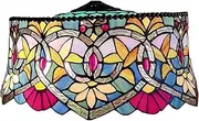 18-Inch Tiffany Style Hat Lampshades Replacement, Vintage Stained Glass Baroque Lamp Shade Only for Floor Lamps Table Lamps Pendant Light Desk Reading Lighting Indoor Decorative Lamps KeYJ