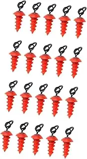 harayaa 20Pcs Fishing Lure Screws Replace Crank Hooks Rig Rings Freshwater Saltwater Holder Screws Connecting Swivels Fishing Tackle
