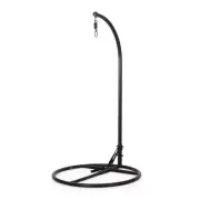 Noble House Hanging Chair Hammock Stand Only 79.5" Metal Water Resistant Black