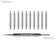 10 Stainless Steel Spring Bar Pins w Tool for Watch or Buckles 8mm to 26mm Lugs