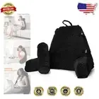 Ultimate Backrest Support Pillow for Bed with Detachable Neck Roll and Arms