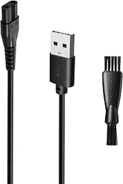 wotdmu Charger Replacement for Manscaped Charger, Fit for MANSCAPED Lawn Mower 3.0/2.0 Electric Trimmer Shaver Razor, USB Charger Cord Compatible with Manscape Charger, with 1 Cleaning Brush