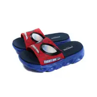 在飛比找ETMall東森購物網優惠-MARVEL 漫威 蜘蛛人 拖鞋 電燈鞋 藍/紅 中童 童鞋