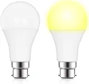 Bonlux Smart Motion Light Bulbs B22 12W,A60 Bayonet Cap Dual PIR Light Bulbs Warm White 2700K Auto On/Off,B22 Light Sensor Bulb for Garage Corridor Basement,Pure Light Control Technology