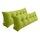 2X 150cm Green Triangular Wedge Bed Pillow Headboard Backrest Bedside Tatami Cus