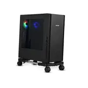 Computer Tower Stand, Adjustable Mobile CPU Stand with Rolling Caster Wheels,