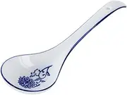 Spoons 2 Pieces Ceramic Soup Ladle, Chinese Blue and White Porcelain Printing Ladle Spoons Ceramic Soup Spoons for Cooking, Stirring, Pouring, Ladles for Serving Tiny Spoon