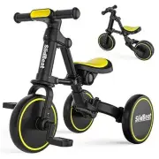 4 in 1 Toddler Tricycle for Age 2-4 Years Old Kids, Big Wheel Standard