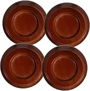 SHINEOFI 4Pcs Skid Piano Floor Protector Mat Sound Insulation Pad for Grand Piano Brown Non Slip Foot Pads for Tile and Carpet Reduces Noise and Damage