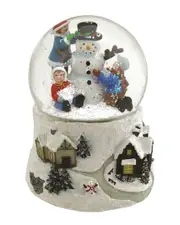 Northlight 5.5in Snowman & Children Musical Swirling Christmas Snow Globe Glitterdome NoSize NoColor