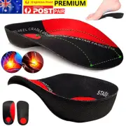 3/4 Orthotic Insoles Arch Support Flat Foot Plantar Fasciitis Shoe Pad Insert