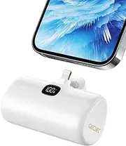Qecvec Small Portable Charger, 5000mAh Mini Power Bank for iPhone, 20W Fast Charging Power Bank, Travel Essentials for Portable Charger Compatible with iPhone 14/14 Pro Max/13/13 Pro/12/11/XS-White