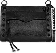 [Rebecca Minkoff] MAB Crossbody with Studs, Black Shellac Hardware, Black, Medium