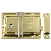 Low Security Rim Lock, Polished Brass