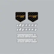 Odyssey - PITBULL brake decals in WHITE - old school bmx