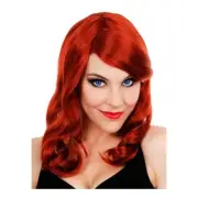 NEW Tom Foolery Scarlett Red Wig With Side Fringe By Spotlight