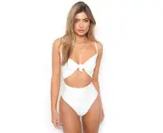 Women's One Piece Halter Straps U Neck Backness Swimsuits