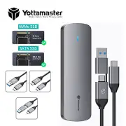 Yottamaster M.2 NVME TO USB 3.2 Enclosure Type-C Storage Case Adapter SSD SATA