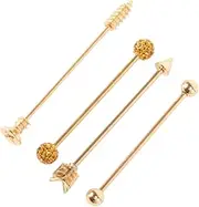 [SHERCHPRY] Industrial Barbell Earrings Industrial Barbell Ear Gold Tragus Earrings Helix Jewelry Matte Earrings Industrial Ear Bar Retainer Bar Earring Helix Earring Golden