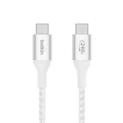 Belkin BoostCharge Fast Charging 1M USB-C To USB-C Braided Cable 240W - White