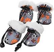 Puppy Fleece Boots, Puppy Fleece Boots, Protective Warm Shoes for Dogs Outdoors, Fleece Boots 4 Pieces, Doberman, Dog Snow Shoes, Poodle, Winter Dog Shoes, Winter Dog Boots, Deuts