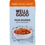 Well & Good Vegan Bolognese with Macaroni 110g