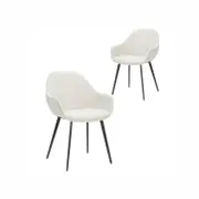 Simplife Set of 2 Fido sand colour fabric dining chairs
