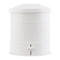 在飛比找Yahoo!奇摩拍賣優惠-【丹麥House Doctor】白色金屬垃圾桶 15L 白色