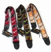 Embroidered Guitar Strap Fender Straps Electric Acoustic Guitar Bass Ukulele