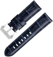 [KAVJU] 20mm 22mm 24mm Soft Cowhide Genuine Bamboo Leather Watchband For Breitling Strap For Breitling Series Belt Accessories