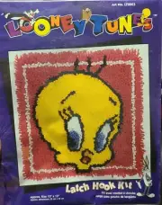 TWEETY Looney Tunes Latch Hook Kit Vintage New Sealed 13"×13" LT0003