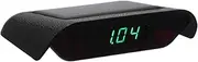 ULTECHNOVO Solar High Precision Car Clock Electronic Timer Automatic Brightness Date Temperature Display Sensor Compact Design for Day Night Use