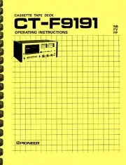 Pioneer CT-F9191 Cassette Tape Deck OWNER'S and SERVICE MANUAL