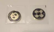 Pokemon TCG Sword And Shield Metal Burn And Poison Condition Tokens Black & Gold