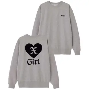 X-girl HEART CREWNECK SWEAT TOP 大學Ｔ 105233012004