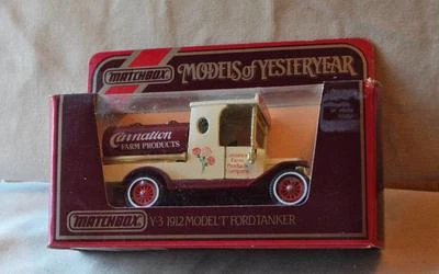 New Original MATCHBOX Yesteryear 1912 FORD TANKER T Y-3 White Scale 1:35 England