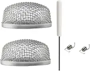 Pack of 2 Stainless Steel Mesh Flying Insect Screen RV Furnace Vent Cover with Installation Tool