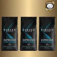 在飛比找momo購物網優惠-【PARANA 義大利金牌咖啡】低因濃縮咖啡豆1公斤x3袋(