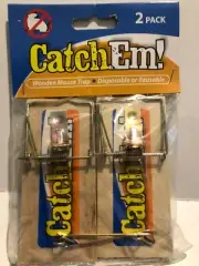 8 pcs CatchEm! small Reusable Mouse Trap Wooden Bait Pest Control