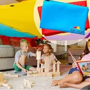 TOTE•A•FORT TOTEAFORT Extra Blankets (Blue/Red 2-Pack) for Fort Building Kit for Kids - Ages 2 4 6 8 10 12+ - Portable Playhouse Play Tent Fort - Boy and Girl Indoor Outdoor Toy Set - STEM Fort Toy