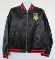 Harry Potter Hogwarts Alumni Satin Bomber Style Jacket Juniors XL NWT