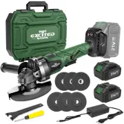 Cordless Angle Grinder, 20V 5 inch Electric Grinder Power Tools with 2X4.0Ah ...