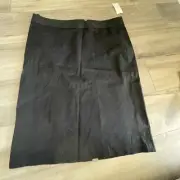 Gap Stretch Womens Black Pencil Skirt Cotton Blend Size 14 New