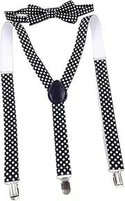 [APLVFFZH] Men's Classic Bow Tie And Suspenders Set for Formal Events