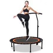 50" Foldable Rebounder Mini Trampoline with Adjustable Height, Ideal for Rebounding Exercise and Cardio