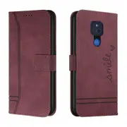 Closure Case with Flip Wallet Stand Function Cover for Moto G Play 2021 - Red