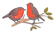 Sizzix 3pc Clear Stamp set Garden Birds #666324 Retail $12.99 Josh Griffiths