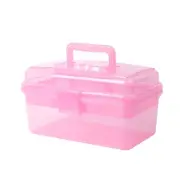 Multipurpose Plastic Storage Container Organizer Box Case with Removable Tray...