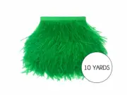 10 Yards - Kelly Green Ostrich Fringe Trim Wholesale Feather Prom Dress Costume